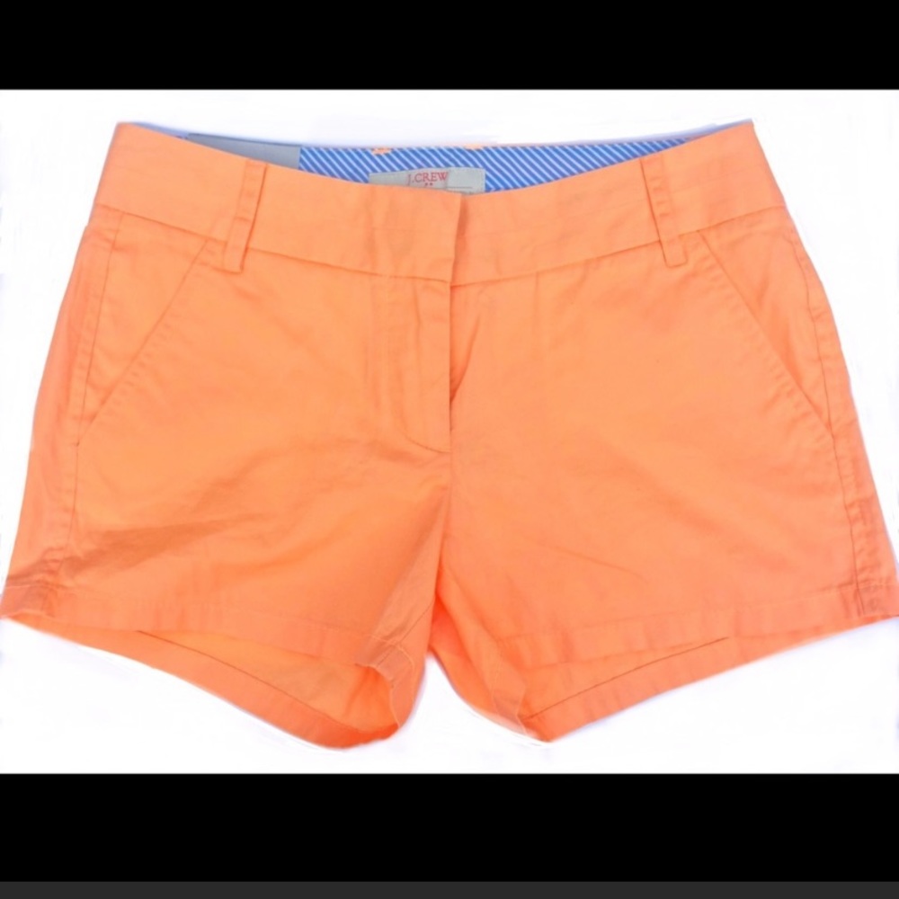 👍Bright Orange jcrew chino shorts size 4